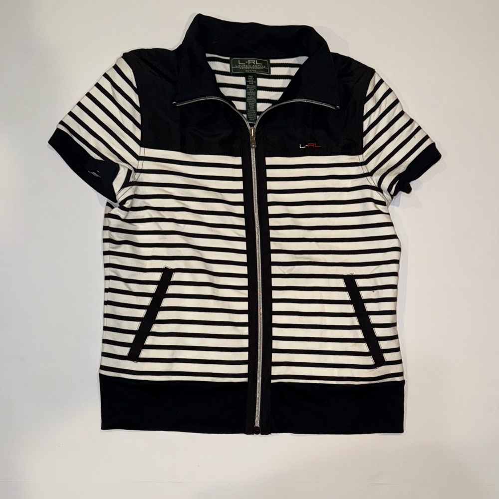Polo Ralph Lauren Black and White Striped Jacket